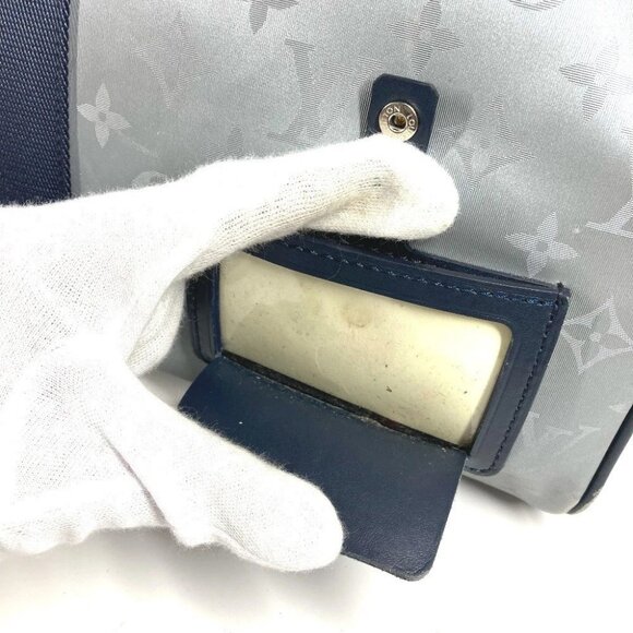 LOUIS VUITTON M44170 Monogram satellite Keepall-Bandouliere 50 travel Duffle Bag - Picture 11 of 16